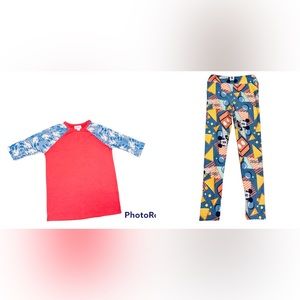 Mickey Mouse LuLaRoe Top & Leggings (2 Pieces)